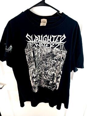 Slaughter by the Water 2 Fest June 25 2011 Heavy Metal Festival shirt Black